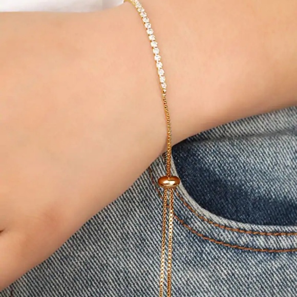 Unbranded Jewelry - Gold Rhinestone Adjustable Bracelet